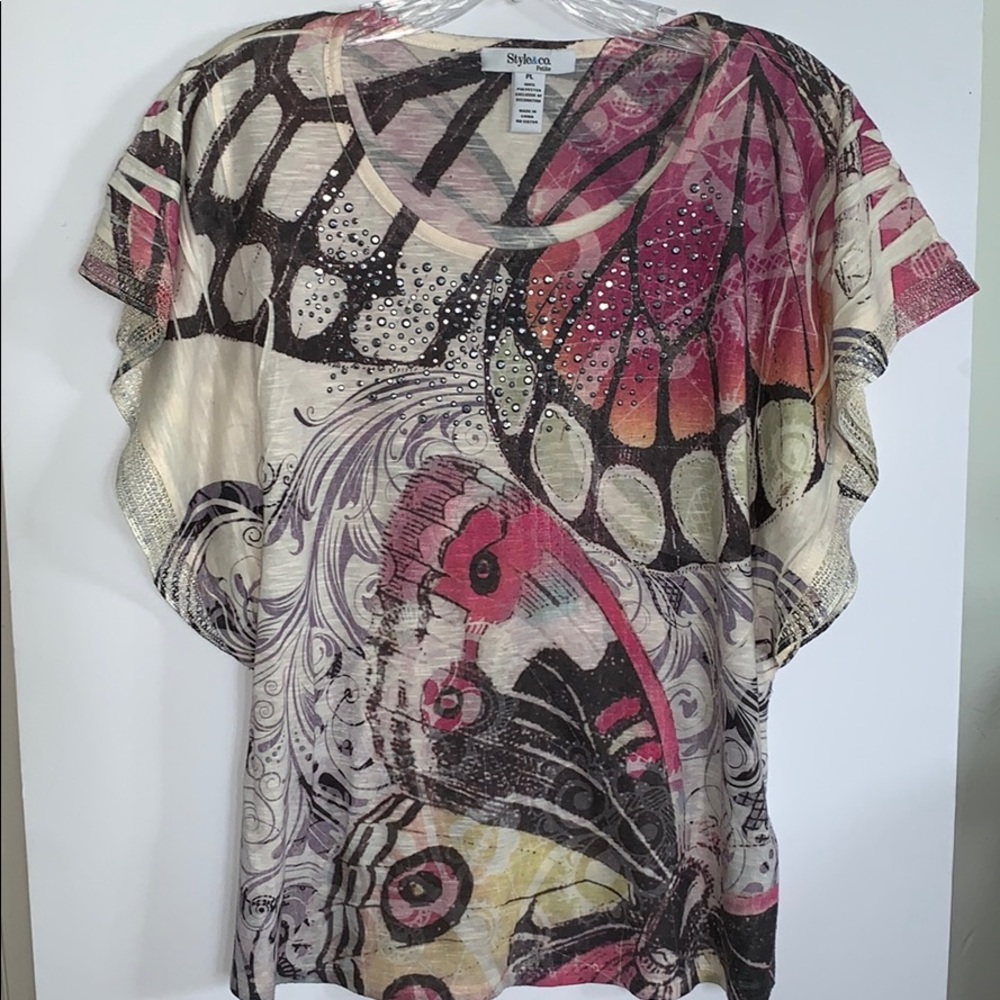 Style & Co Butterfly Top